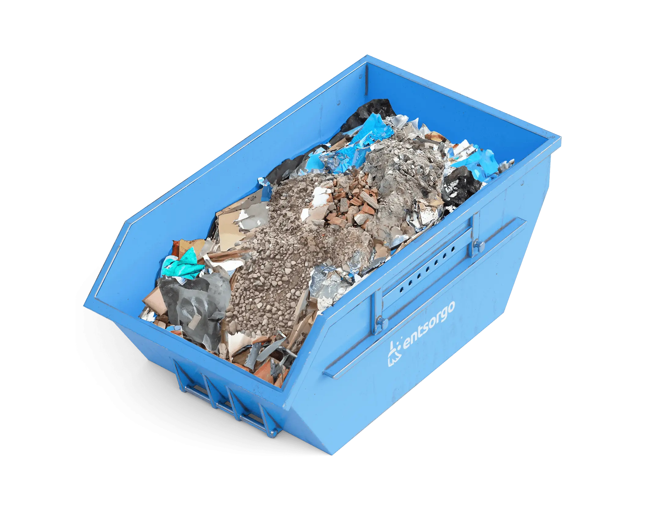 Baustellenmischabfall mit Boden, Bauschutt & Steine